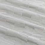 Geometric Grey Curtains - Manhattan Velvet Room Darkening Eyelet Curtains Silver Paoletti