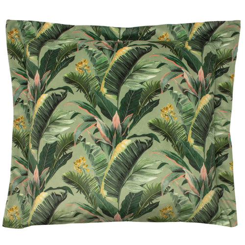 Evans Lichfield Manyara Leaves Square Cushion Cover in Forest