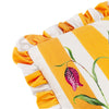 Floral Green Cushions - Marais Fritillaries Printed Chenille Cushion Cover Yellow Wylder Nature