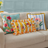 Floral Green Cushions - Marais Fritillaries Printed Chenille Cushion Cover Yellow Wylder Nature