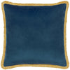 Floral Blue Cushions - Marais Cosmos Printed Chenille Cushion Cover Blue/Yellow Wylder Nature