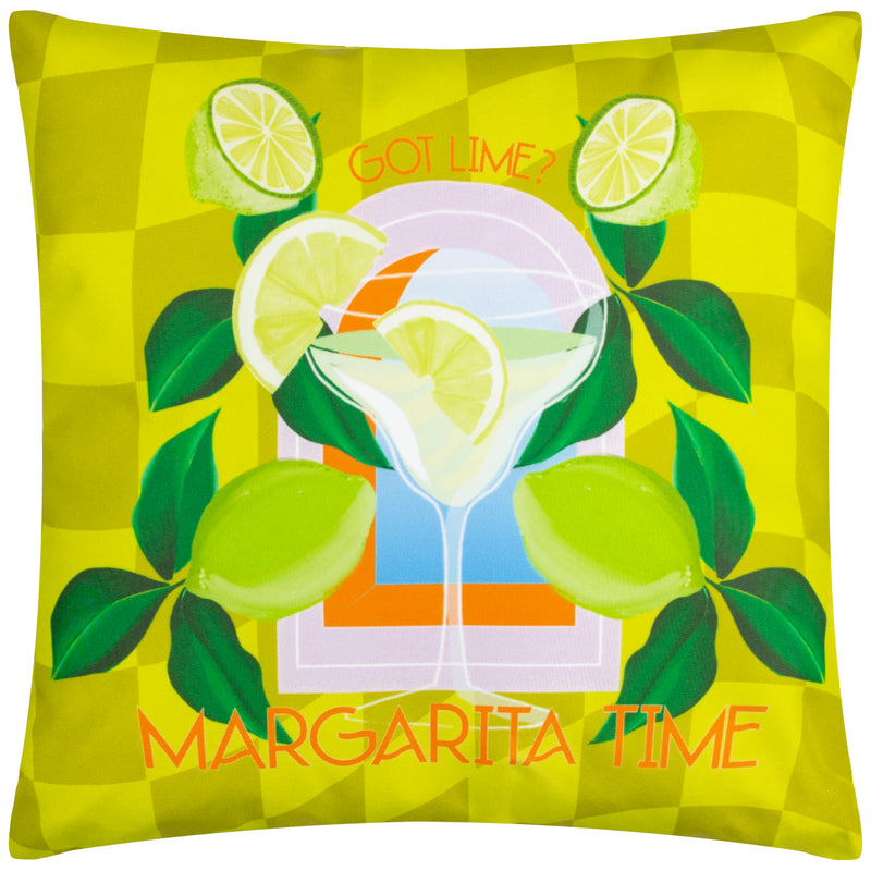 Abstract Green Cushions - Margarita Outdoor Cushion Cover Lime furn.