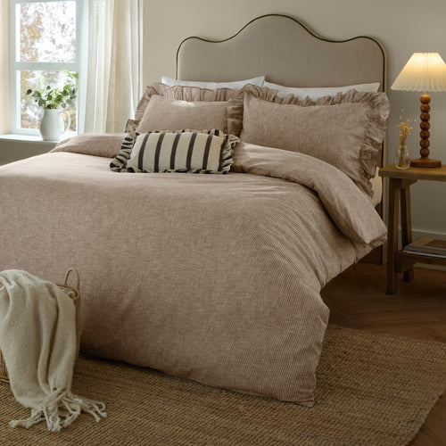 Striped Brown Bedding - Margot 100% Cotton Duvet Cover Set Mole Wylder