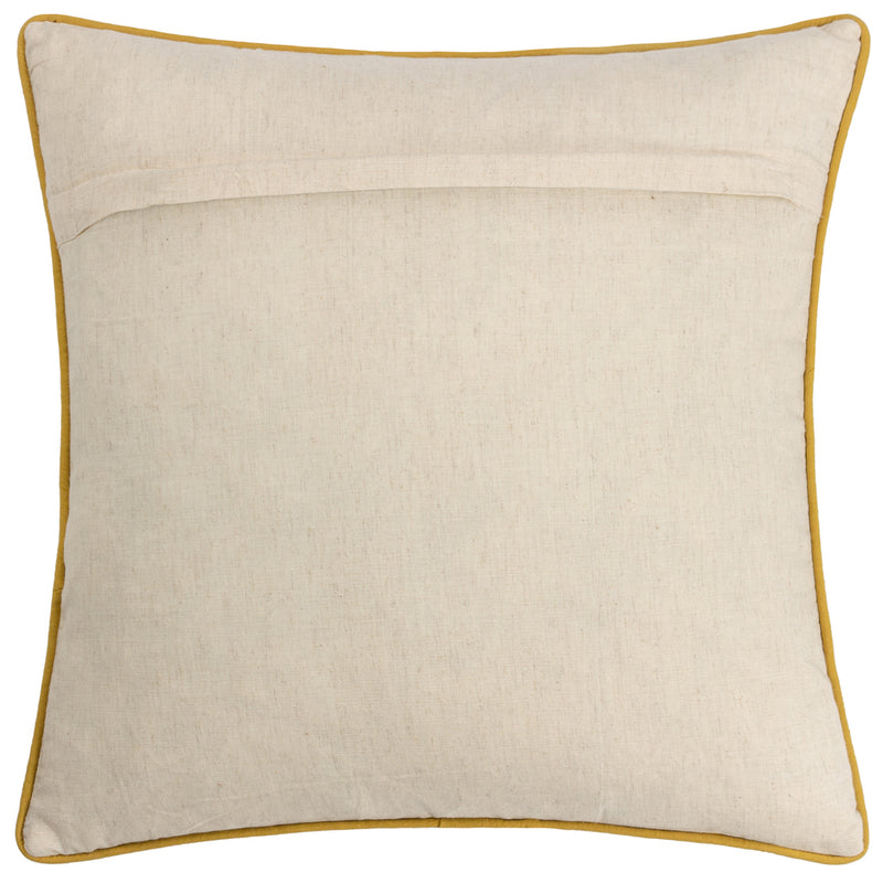 furn. Margo Embroidered Piped Cushion Cover in Latte