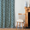 Floral Blue Fabric - Mariani Printed Cotton Fabric (By The Metre) Teal Voyage Maison