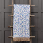 Abstract Blue Throws - Mariani Printed Fringe Throw Cobalt Voyage Maison