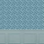 Abstract Blue Wallpaper - Mariani  1.4m Wide Width Wallpaper (By The Metre) Teal Voyage Maison