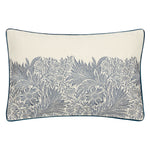 Floral Blue Cushions - Marigold Embroidered Cushion Cover Indigo Morris & Co