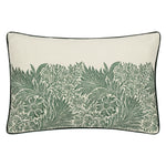 Floral Green Cushions - Marigold Embroidered Cushion Cover Leaf Green Morris & Co