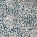 Floral Blue Curtains - Marigold Floral Jacquard Pencil Pleat Curtains Indigo Morris & Co