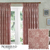 Floral Red Curtains - Marigold Floral Jacquard Pencil Pleat Curtains Russet Morris & Co