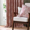 Floral Red Curtains - Marigold Floral Jacquard Pencil Pleat Curtains Russet Morris & Co