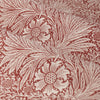 Floral Red Curtains - Marigold Floral Jacquard Pencil Pleat Curtains Russet Morris & Co