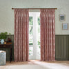 Floral Red Curtains - Marigold Floral Jacquard Pencil Pleat Curtains Russet Morris & Co