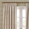 Floral Beige Curtains - Marigold Floral Jacquard Pencil Pleat Curtains Stone Morris & Co