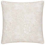 Floral White Cushions - Marigold Piped Jacquard Cushion Cover Stone Morris & Co