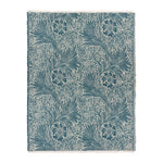 Floral Blue Throws - Marigold Jacquard Throw Indigo Morris & Co