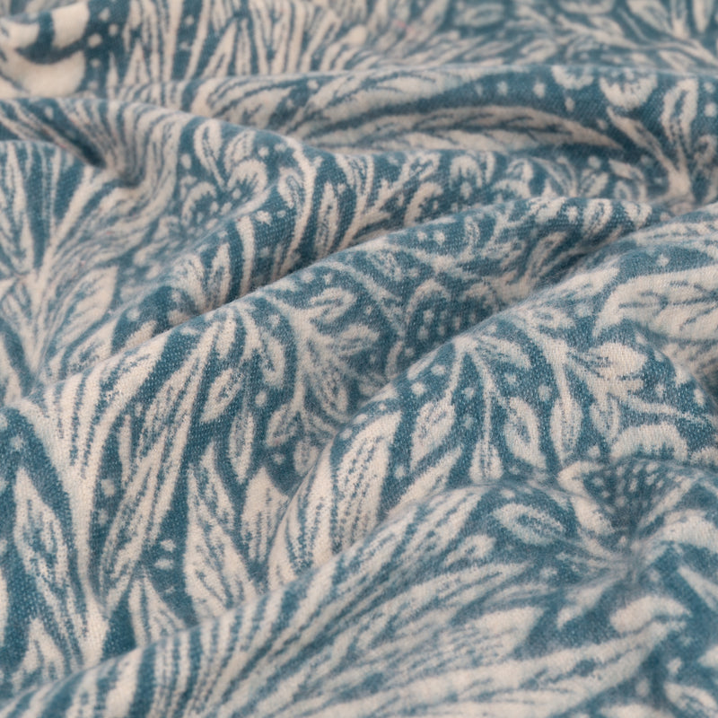 Floral Blue Throws - Marigold Jacquard Throw Indigo Morris & Co