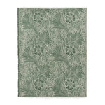 Floral Green Throws - Marigold Jacquard Throw Green Morris & Co