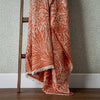 Floral Orange Throws - Marigold Jacquard Throw Russet Morris & Co