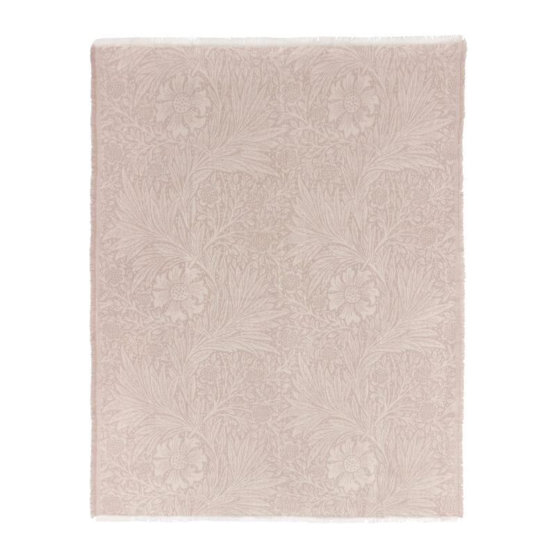 Floral Beige Throws - Marigold Jacquard Throw Stone Morris & Co