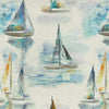 Voyage Maison Marine Sail Printed Cotton Fabric in Natural