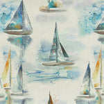 Voyage Maison Marine Sail Printed Cotton Fabric in Natural