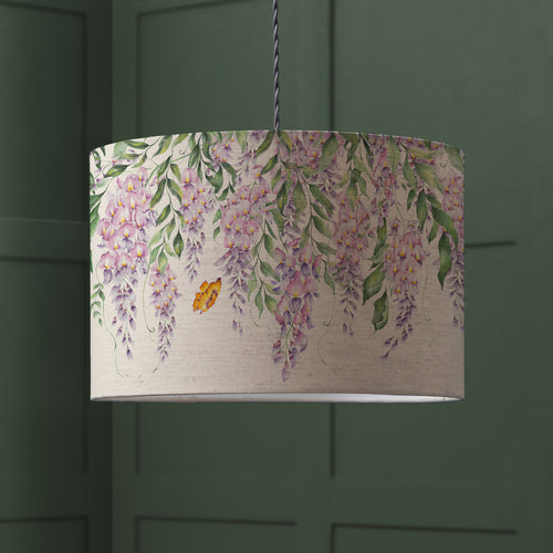 Floral Purple Lighting - Mariposa Eva Printed Lamp Shade Cream Voyage Maison