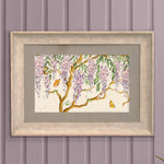 Floral Purple Wall Art - Mariposa  Framed Print Birch/Cream Voyage Maison