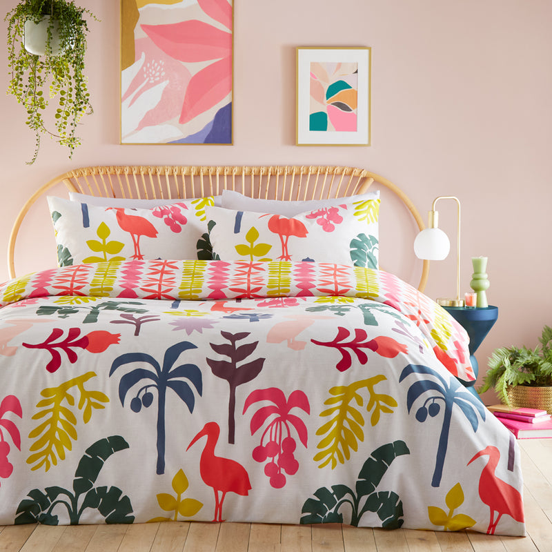 furn. Marula Tropical Duvet Cover Set in Multicolour