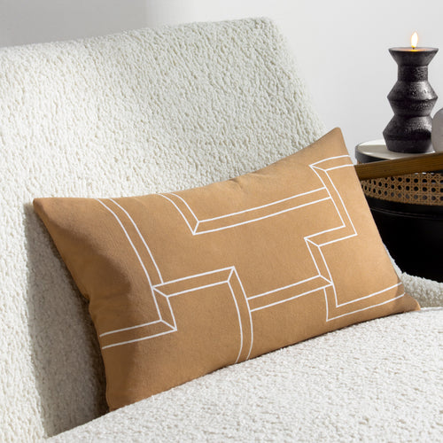 HÖEM Marzena Geometric Cushion Cover in Toffee