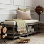 Plain Cream Furniture - Matilda  Bench Stone Voyage Maison