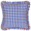 Check Blue Cushions - Maude Gingham Reversible Piped Cushion Cover Blue furn.