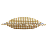 Check Gold Cushions - Maude Gingham Reversible Piped Cushion Cover Gold furn.