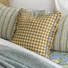 Check Gold Cushions - Maude Gingham Reversible Piped Cushion Cover Gold furn.