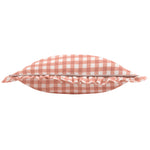 Check Pink Cushions - Maude Gingham Reversible Piped Cushion Cover Rose furn.