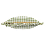 Check Green Cushions - Maude Gingham Reversible Piped Cushion Cover Sage furn.