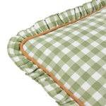 Check Green Cushions - Maude Gingham Reversible Piped Cushion Cover Sage furn.