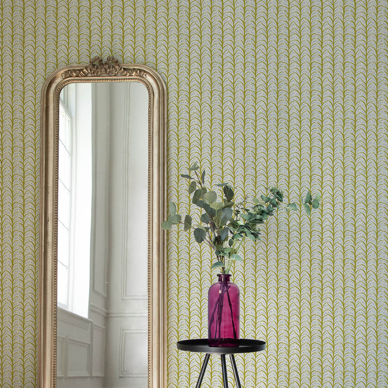 Voyage Maison Mawar 1.4m Wide Width Wallpaper in Citrus