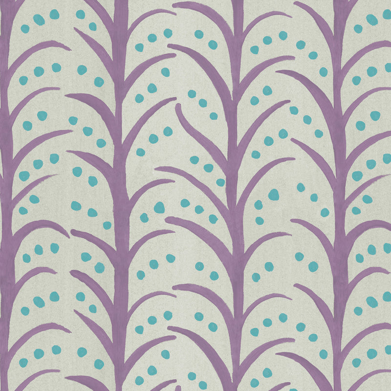 Voyage Maison Mawar 1.4m Wide Width Wallpaper in Grape