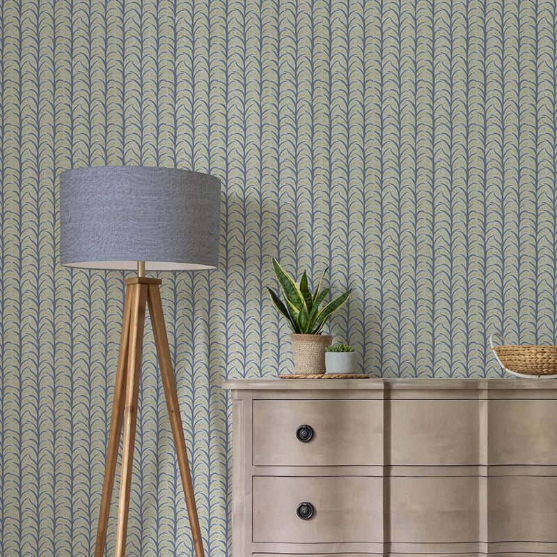 Voyage Maison Mawar 1.4m Wide Width Wallpaper in Mango