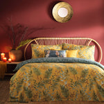 furn. Mazari Exotic Jungle Duvet Cover Set in Mustard