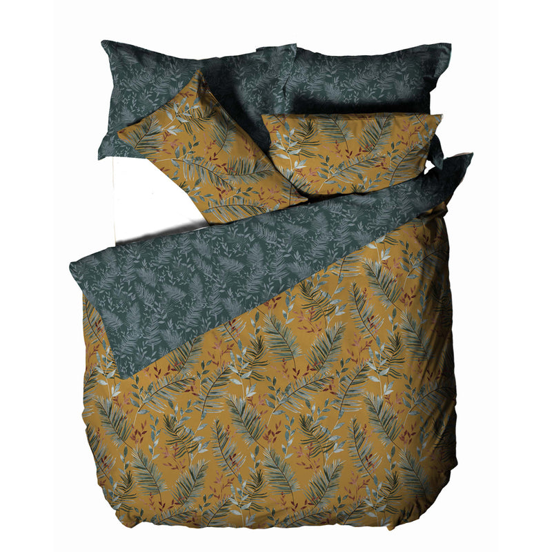 furn. Mazari Exotic Jungle Duvet Cover Set in Mustard