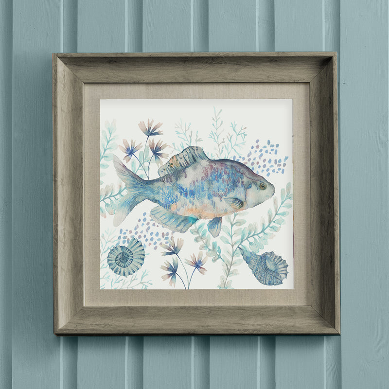 Animal Blue Wall Art - Mazaro  Framed Print Stone/Marine Voyage Maison