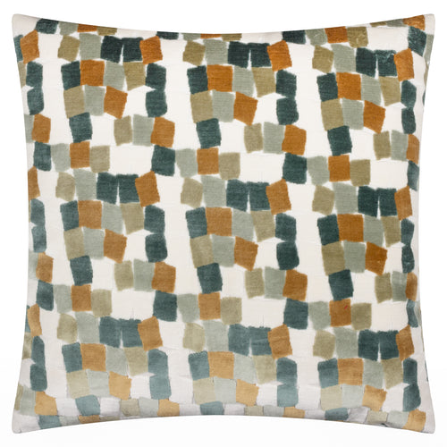  Cushions - Metro Blocks  Feather Filled Cushion Green Furn