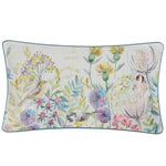 Floral Blue Cushions - Morning Chorus Outdoor Polyester Filled Cushion Cream Voyage Maison