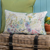 Floral Blue Cushions - Morning Chorus Outdoor Polyester Filled Cushion Cream Voyage Maison