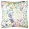 Floral Purple Cushions - Morning Chorus Outdoor Reversible Polyester Filled Cushion Elderberry Voyage Maison