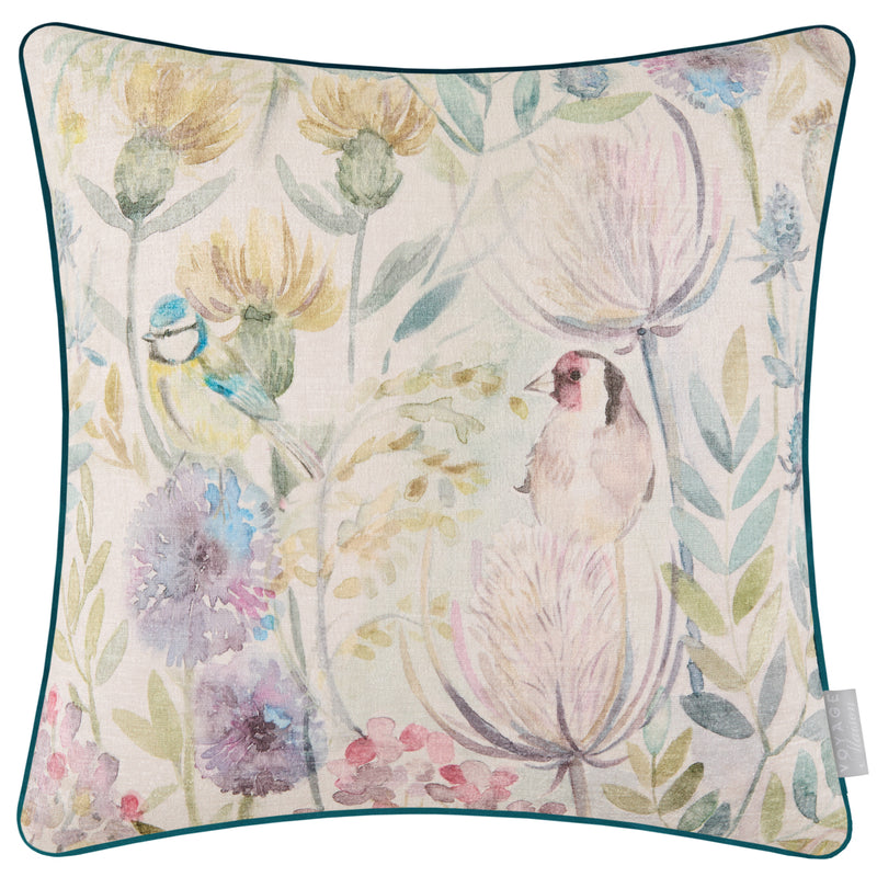  Cushions - Morning Chorus Square Cushion Cover Cream Voyage Maison