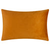Geometric Orange Cushions - Metro Diamond Velvet Feather Filled Cushion Ginger Furn